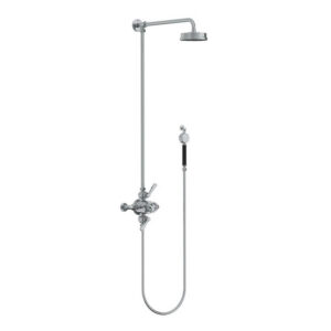 Lefroy Brooks Ten Ten Dual Thermostatic Valve With Riser - Chrome