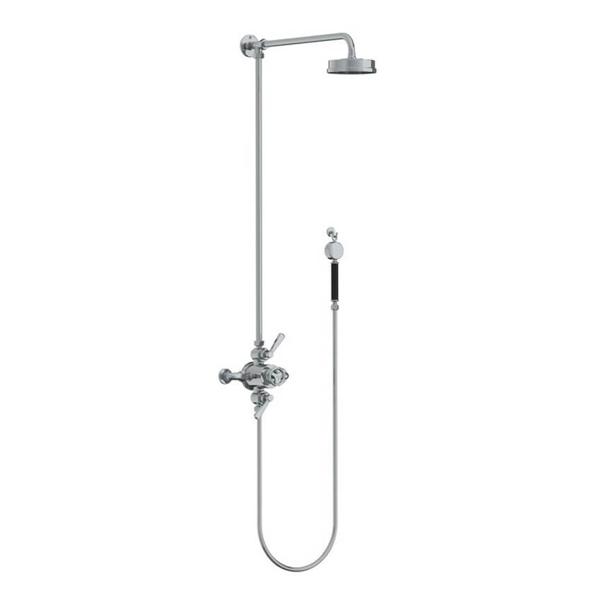 Lefroy Brooks Ten Ten Dual Thermostatic Valve With Riser - Chrome