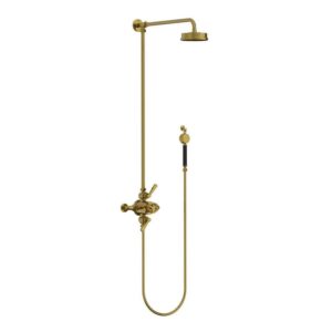 Lefroy Brooks Ten Ten Dual Thermostatic Valve With Riser - Polished Brass