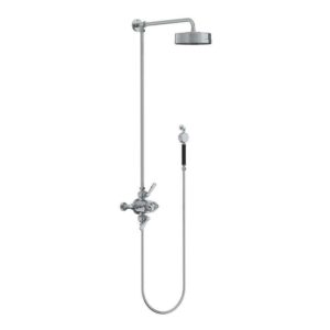 Lefroy Brooks Ten Ten Dual Thermostatic Valve With Riser - Chrome