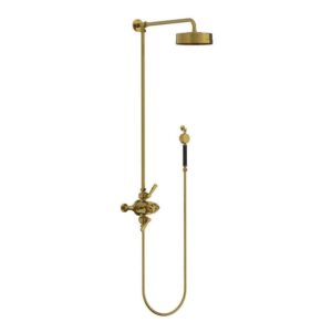 Lefroy Brooks Ten Ten Dual Thermostatic Valve With Riser - Polished Brass