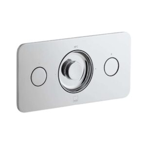 Vado Zone 2 Outlet Horizontal Concealed Thermostatic Valve, Chrome