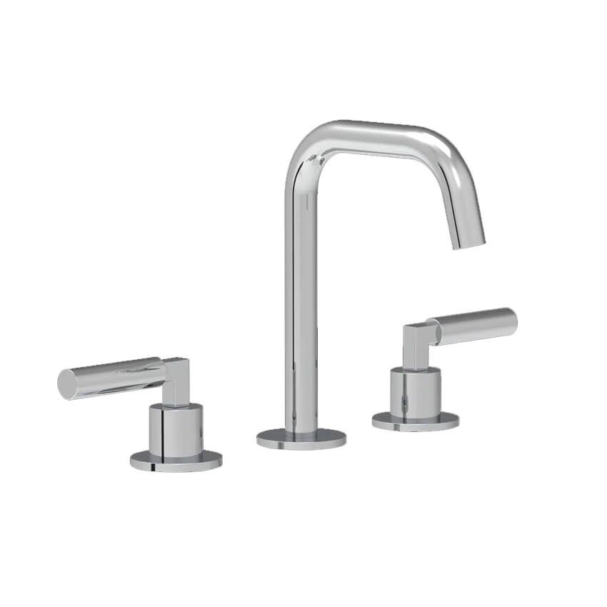 Coalbrook Zurich 3 hole deck mounted basin with angled fixed