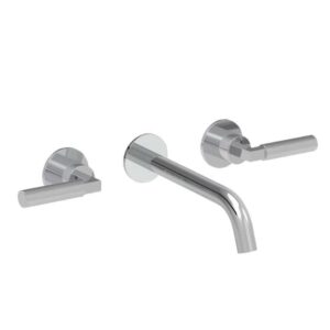 Coalbrook Zurich 3 hole wall mounted basin mixer 190mm spout