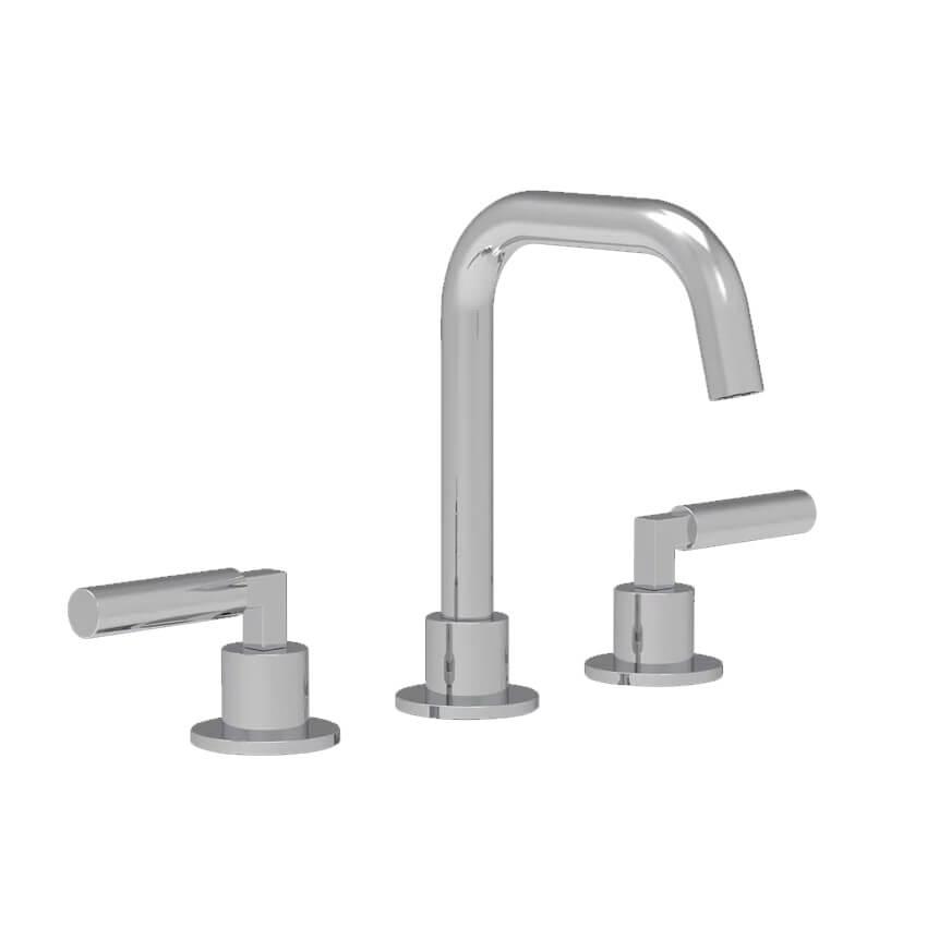 Coalbrook Zurich 3 hole deck mounted basin mixer swivel angled spout