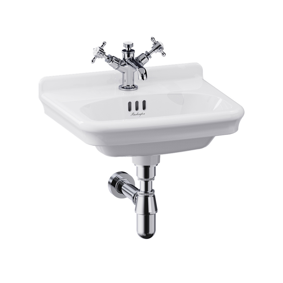 Burlington Guild Cloakroom Basin 45cm White - WALL HUNG