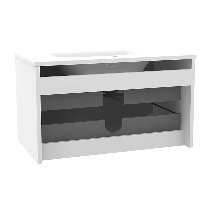 IVX Roma 80cm 2 Drawer Vanity Unit Inc. Basin - Image 3