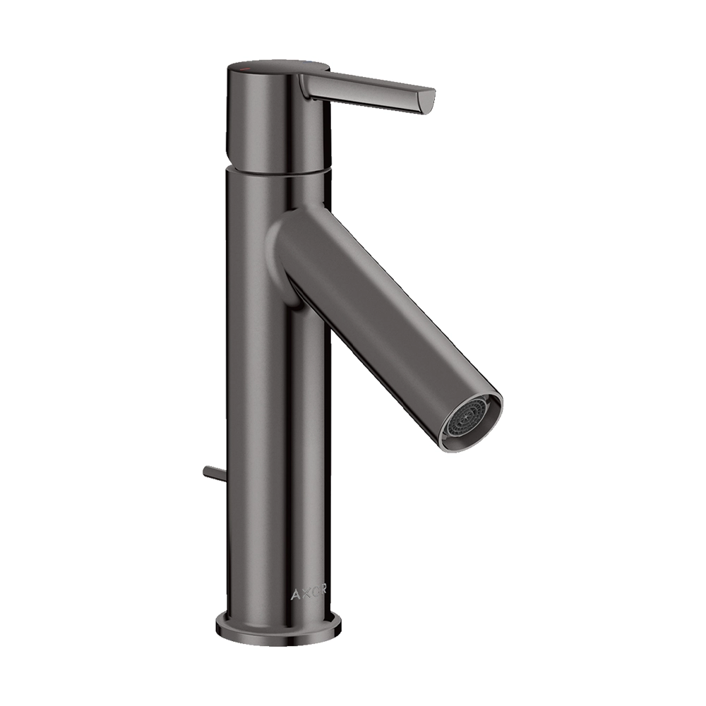 AXOR Starck Single lever basin mixer 100 with lever handle and pop-up waste - Polished Black Chrome