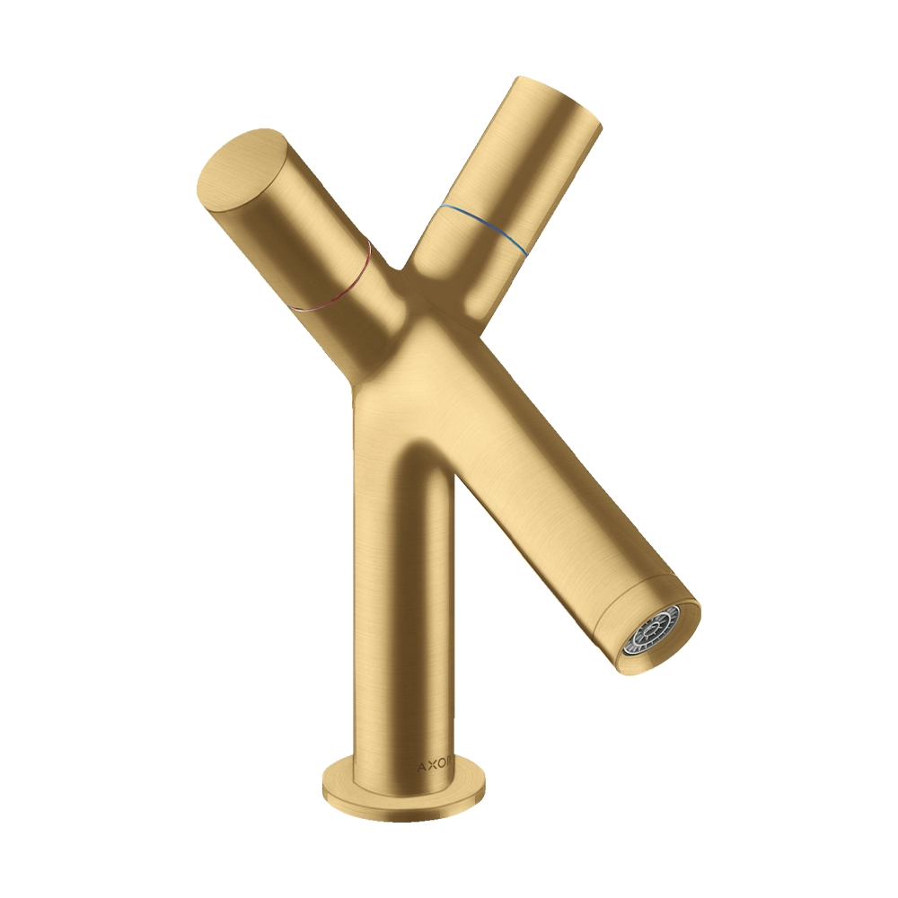 AXOR Starck 2-handle basin mixer 80 with pop-up waste - Brushed Gold Optic