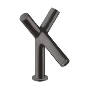 AXOR Starck 2-handle basin mixer 80 with pop-up waste - Brushed Black Chrome