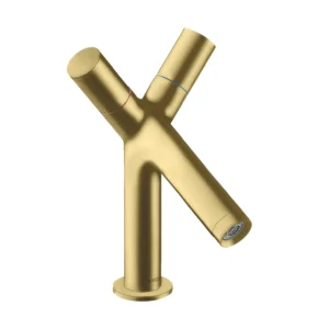 AXOR Starck 2-handle basin mixer 80 with pop-up waste - Brushed Brass