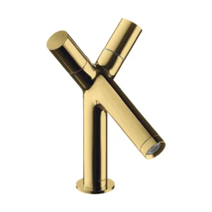 AXOR Starck 2-handle basin mixer 80 with pop-up waste - Polished Gold Optic