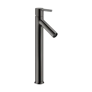 AXOR Starck Single lever basin mixer 250 with lever handle for wash bowls without pop-up waste - Polished Black Chrome