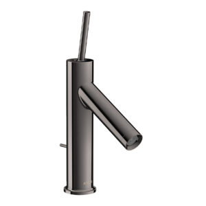 AXOR Starck Single lever basin mixer 90 with pin handle and pop-up waste - Polished Black Chrome