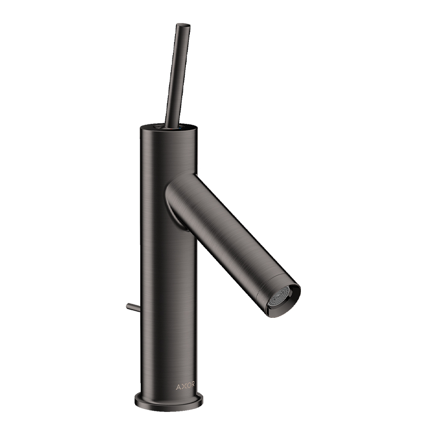 AXOR Starck Single lever basin mixer 90 with pin handle and waste - Brushed Black Chrome