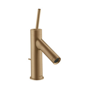 AXOR Starck Single lever basin mixer 70 with pin handle for cloakroom basins with pop-up waste - Brushed Bronze