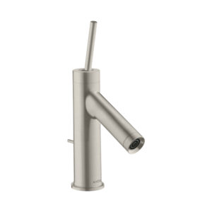 AXOR Starck Single lever basin mixer 70 with pin handle for cloakroom basins with pop-up waste - Stainless Steel Optic