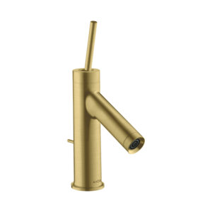 AXOR Starck Single lever basin mixer 70 with pin handle for cloakroom basins with pop-up waste - Brushed Brass