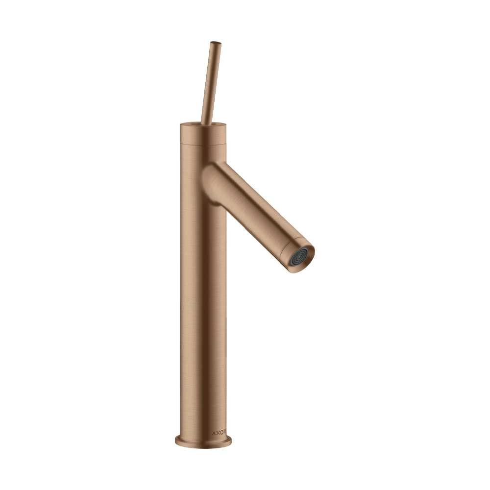 AXOR Starck Single lever basin mixer 170 with pin handle without waste - Brushed Red Gold