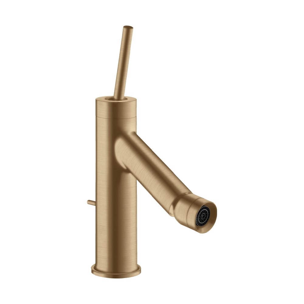 AXOR Starck Single lever bidet mixer with pin handle and pop-up waste - Brushed Bronze