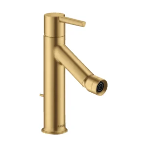 AXOR Starck Single lever bidet mixer with lever handle and pop-up waste - Brushed Gold Optic