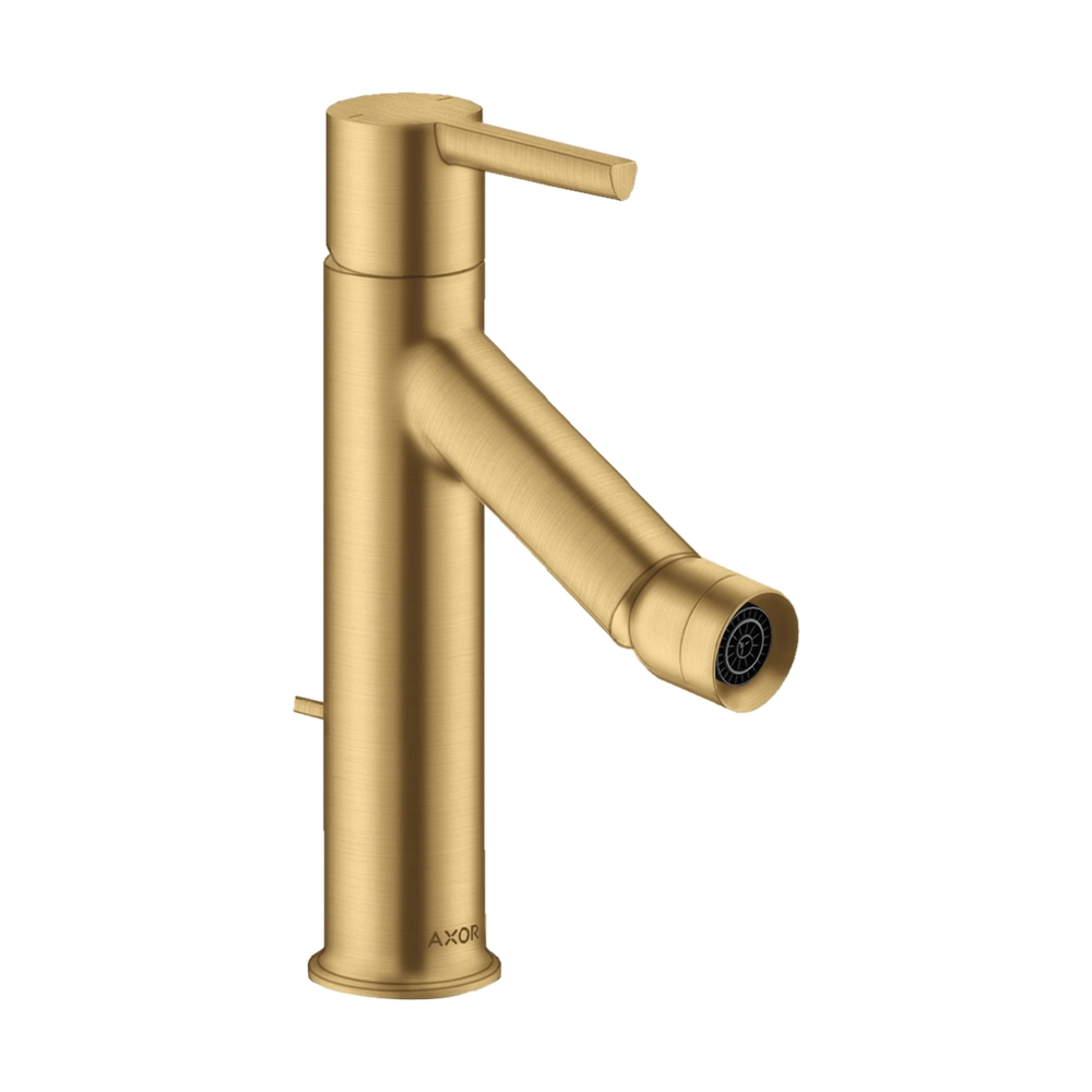 AXOR Starck Single lever bidet mixer with lever handle and pop-up waste - Brushed Gold Optic