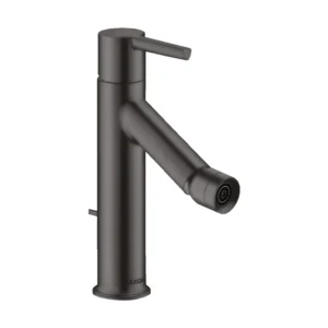 AXOR Starck Single lever bidet mixer with lever handle and pop-up waste - Brushed Black Chrome