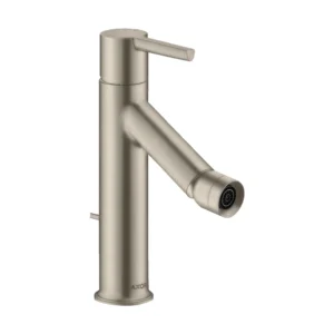 AXOR Starck Single lever bidet mixer with lever handle and pop-up waste - Brushed Nickel