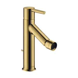 AXOR Starck Single lever bidet mixer with lever handle and pop-up waste - Polished Gold Optic