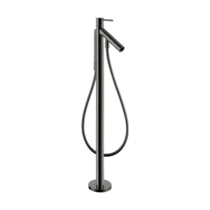 AXOR Starck Single lever bath mixer floor-standing with pin handle - Polished Black Chrome