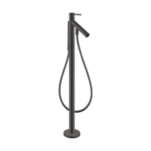 AXOR Starck Single lever bath mixer floor-standing with pin handle - Brushed Black Chrome
