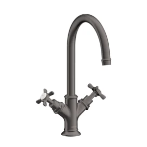 AXOR Montreux 2-handle basin mixer 210 with cross handles without waste - Brushed Black Chrome