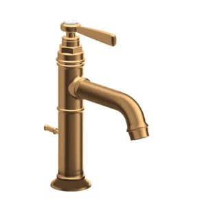 AXOR Montreux Single lever basin mixer 100 with lever handle and pop-up waste - Brushed Gold Optic