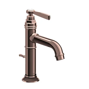 AXOR Montreux Single lever basin mixer 100 with lever handle and pop-up waste - Polished Red Gold