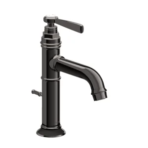 AXOR Montreux Single lever basin mixer 100 with lever handle and pop-up waste - Polished Black Chrome