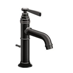 AXOR Montreux Single lever basin mixer 100 with lever handle and pop-up waste - Brushed Black Chrome