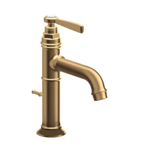 AXOR Montreux Single lever basin mixer 100 with lever handle and pop-up waste - Brushed Brass