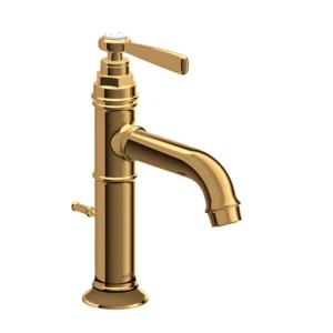 AXOR Montreux Single lever basin mixer 100 with lever handle and pop-up waste - Polished Gold Optic