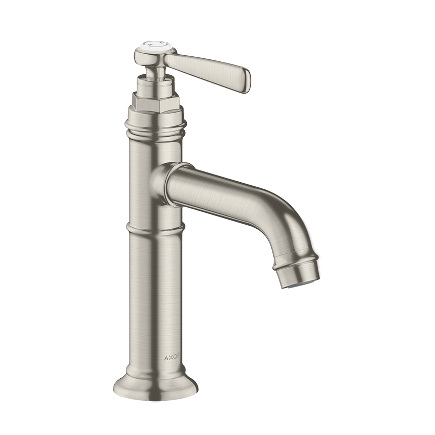 AXOR Montreux Single lever basin mixer 100 with lever handle without waste - Stainless Steel Optic