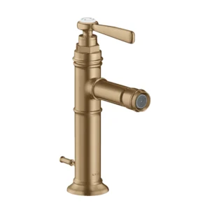AXOR Montreux Single lever bidet mixer with lever handle and pop-up waste - Brushed Bronze