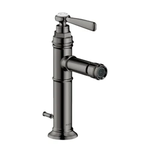 AXOR Montreux Single lever bidet mixer with lever handle and pop-up waste - Polished Black Chrome