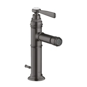 AXOR Montreux Single lever bidet mixer with lever handle and pop-up waste - Brushed Black Chrome