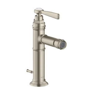 AXOR Montreux Single lever bidet mixer with lever handle and pop-up waste - Brushed Nickel