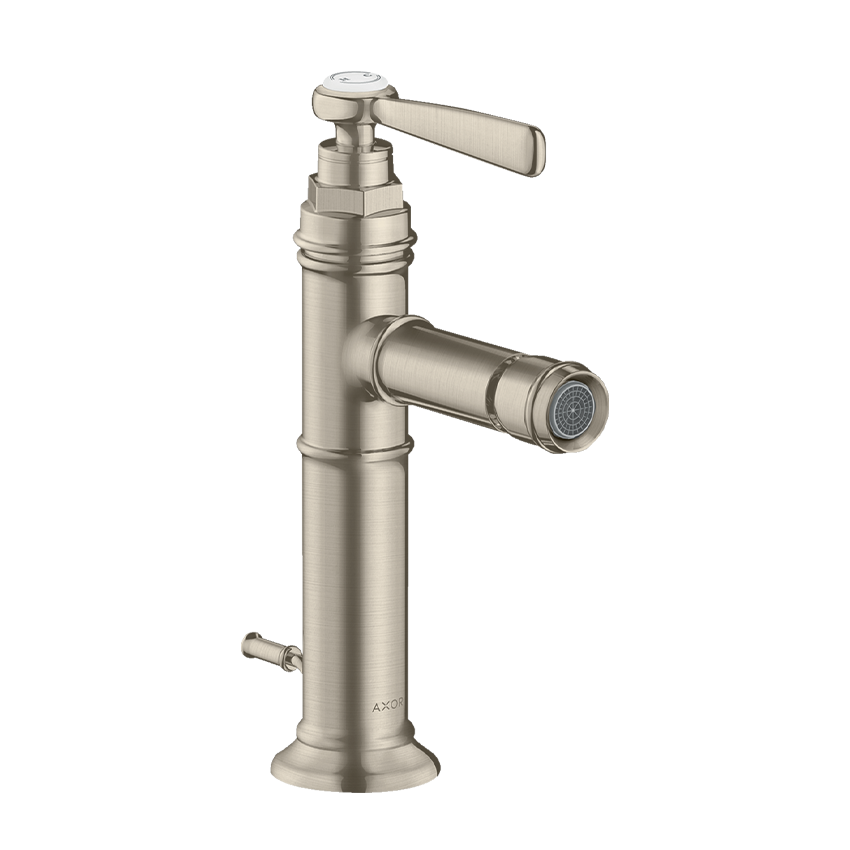 AXOR Montreux Single lever bidet mixer with lever handle and pop-up waste - Brushed Nickel