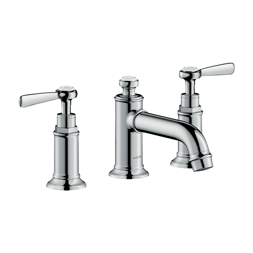 AXOR Montreux 3-hole basin mixer 30 with lever handles and pop-up waste - Chrome