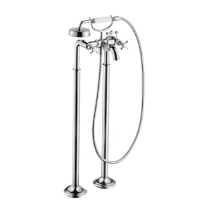 AXOR Montreux 2-handle manual bath mixer floor-standing with cross handles - Chrome