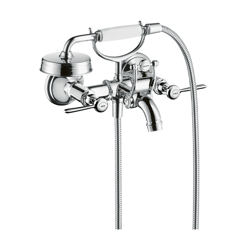 AXOR Montreux 2-handle manual bath mixer for exposed installation with lever handles - Chrome