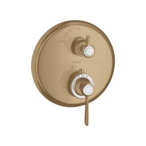 AXOR Montreux Thermostatic mixer for concealed installation with lever handle and shut-off valve - Brushed Bronze