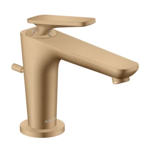 AXOR Citterio C Single lever basin mixer 90 with CoolStart for hand washbasins and pop-up waste set Brushed Bronze