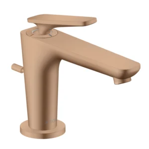 AXOR Citterio C Single lever basin mixer 90 with CoolStart for hand washbasins and pop-up waste set Brushed Red Gold
